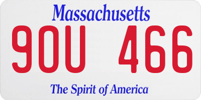 MA license plate 9OU466