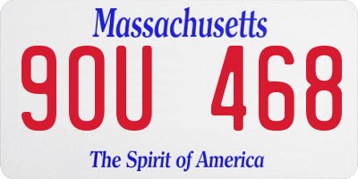 MA license plate 9OU468
