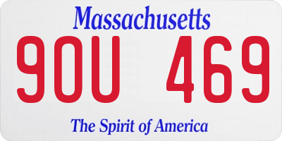 MA license plate 9OU469