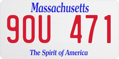 MA license plate 9OU471