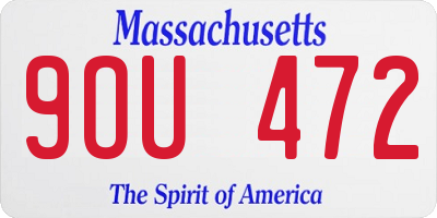 MA license plate 9OU472