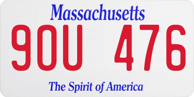 MA license plate 9OU476