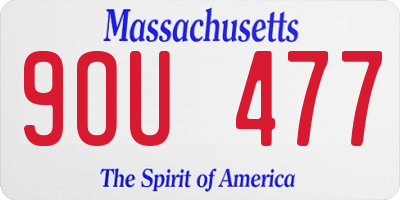 MA license plate 9OU477