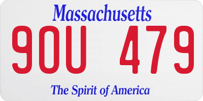 MA license plate 9OU479
