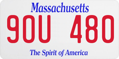 MA license plate 9OU480