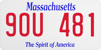 MA license plate 9OU481