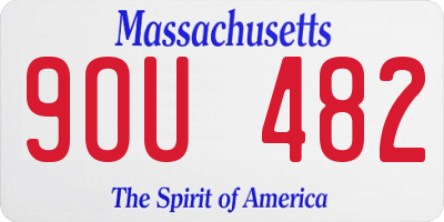 MA license plate 9OU482