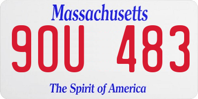 MA license plate 9OU483