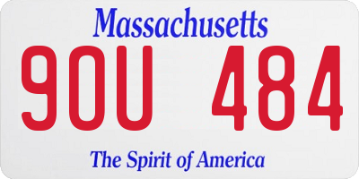 MA license plate 9OU484