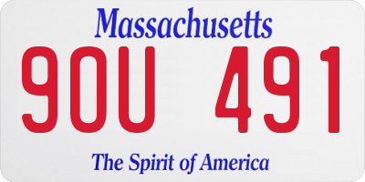 MA license plate 9OU491