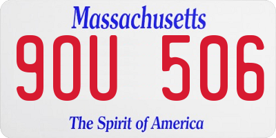 MA license plate 9OU506