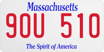 MA license plate 9OU510