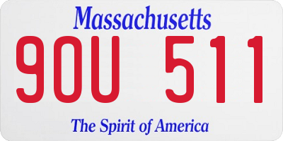 MA license plate 9OU511