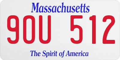MA license plate 9OU512