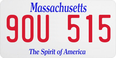 MA license plate 9OU515