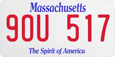 MA license plate 9OU517
