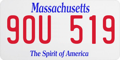 MA license plate 9OU519