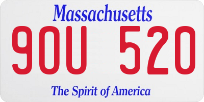 MA license plate 9OU520