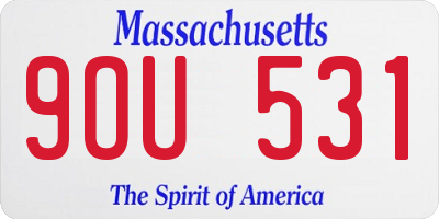 MA license plate 9OU531