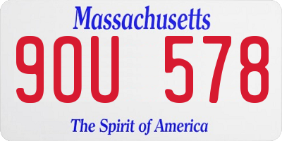 MA license plate 9OU578