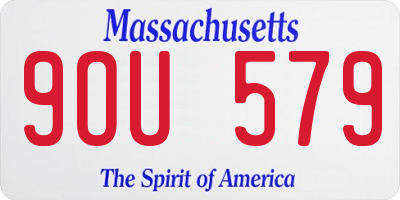 MA license plate 9OU579