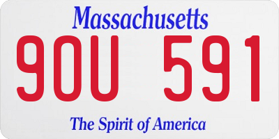 MA license plate 9OU591