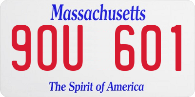 MA license plate 9OU601