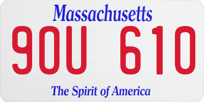 MA license plate 9OU610