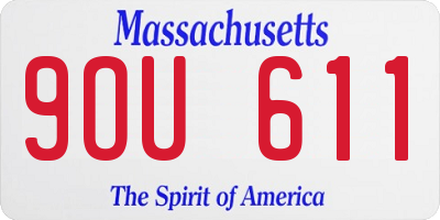 MA license plate 9OU611