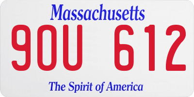 MA license plate 9OU612