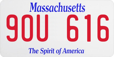 MA license plate 9OU616