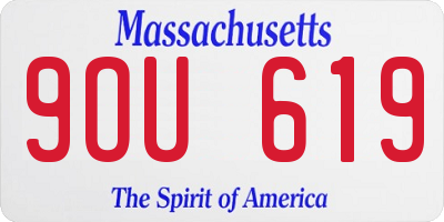 MA license plate 9OU619