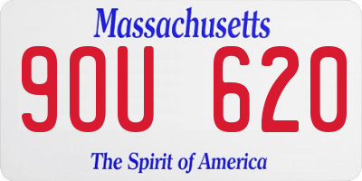 MA license plate 9OU620