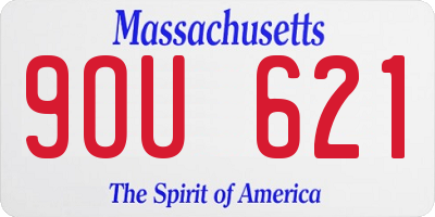 MA license plate 9OU621