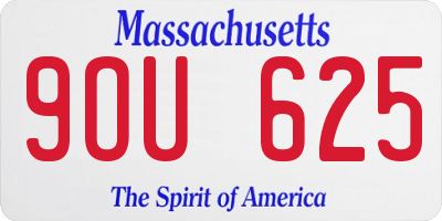 MA license plate 9OU625