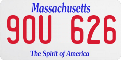 MA license plate 9OU626
