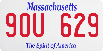 MA license plate 9OU629
