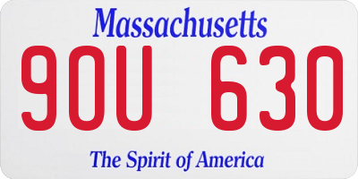MA license plate 9OU630