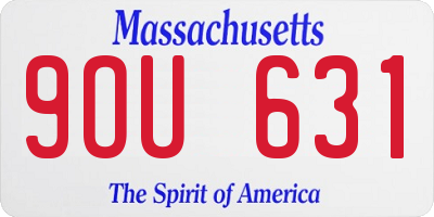 MA license plate 9OU631