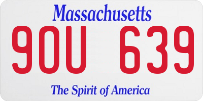 MA license plate 9OU639
