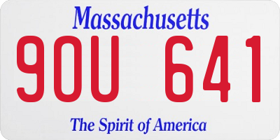 MA license plate 9OU641