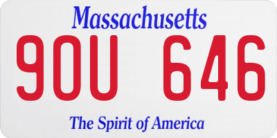 MA license plate 9OU646