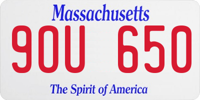 MA license plate 9OU650