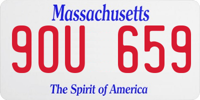 MA license plate 9OU659