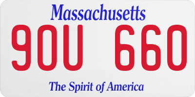 MA license plate 9OU660