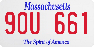 MA license plate 9OU661