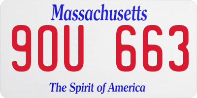 MA license plate 9OU663