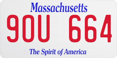 MA license plate 9OU664