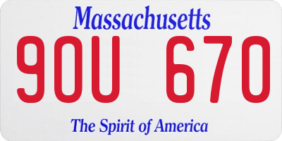 MA license plate 9OU670