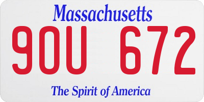 MA license plate 9OU672